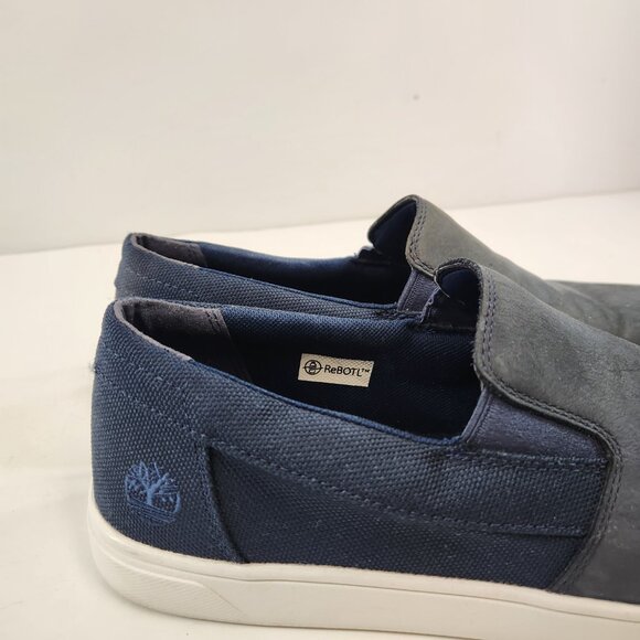 Timberland A25PZ Groveton Men's Slip On Shoes Size 10.5 Navy Blue - Picture 4 of 11